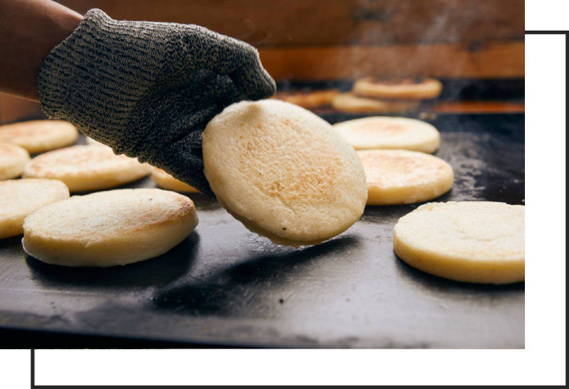 preparamos arepas con diferentes tamaños